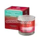 Свеча для массажа Dona Let Me Kiss You Kissable Massage Candle Strawberry Souffle - клубничное суфле, 135 мл - Фото №1