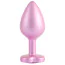 Анальная пробка с розовым кристаллом Matrix Mont Candy Pink Heart Gem Plug M, розовая - Фото №5