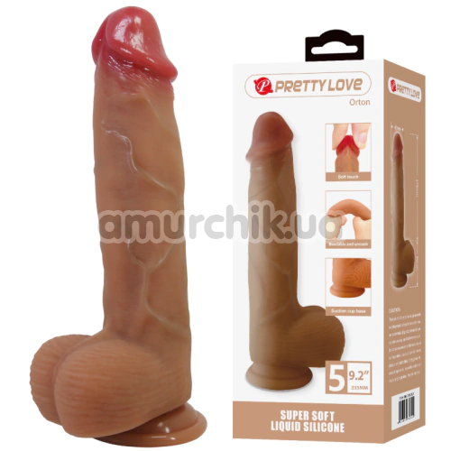 Фалоімітатор Pretty Love Orton 9.2, коричневий
