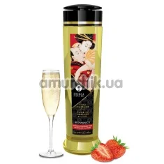 Массажное масло Shunga Erotic Massage Oil Romance Sparkling Strawberry Wine - клубничное вино, 240 мл - Фото №1