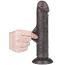 Фаллоимитатор Sliding-Skin Dual Layer Dong 8 без мошонки, коричневый - Фото №6