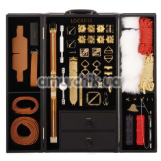 Бондажный набор Lockink All-in-1 BDSM Play Kit, коричневый - Фото №1