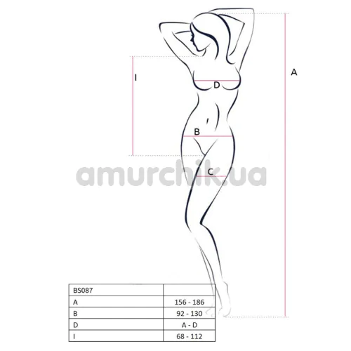 Боді Passion Free Your Senses Erotic Line BS087, біле