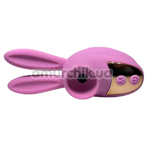 Симулятор орального сексу для жінок на палець з вібрацією Passion Play Finger Sucker Rabbit, рожевий