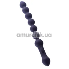 Анальная цепочка Loveshop Silicone Anal Beads двухсторонняя, синяя - Фото №1