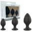 Набор из 3 анальных пробок Boss Series Anal Plugs Set, черный - Фото №9