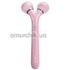 Ультразвуковой массажер для лица Geske Sonic Facial Roller 4 in 1, светло-розовый - Фото №1