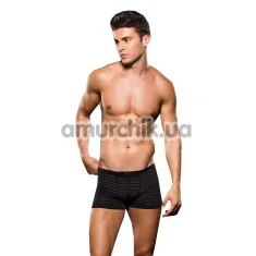 Трусы мужские Microfiber Striped Low-Rise Boxer, черные - Фото №1