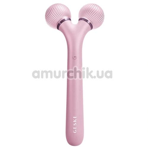 Ультразвуковой массажер для лица Geske Sonic Facial Roller 4 in 1, светло-розовый - Фото №1