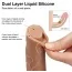 Фалоімітатор Dual-Layered Silicone Nature Cock LV4001, тілесний - Фото №10