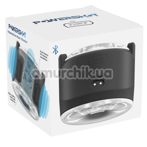 Інтерактивний мастурбатор з вібрацією Kiiroo Powershot, прозорий