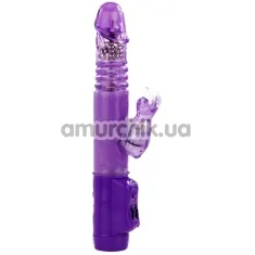 Вибратор с ротацией и толчками BW-037251, фиолетовый - Фото №1