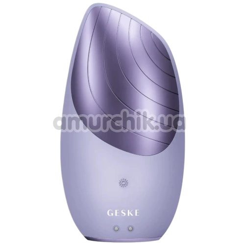 Ультразвуковая щетка для лица Geske Sonic Thermo Facial Brush 6 in 1, сиреневая