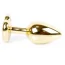 Анальна пробка із чорним кристалом Exclusivity Jewellery Gold Heart Plug, золота - Фото №4