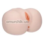 Искусственная вагина и анус Nature Skin Pussy & Ass Masturbator, телесная - Фото №1