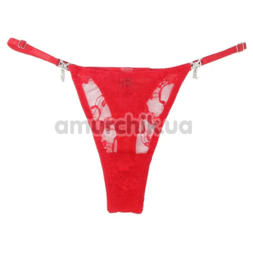Трусики-стринги Star Night Ribbon Bow Rhinestone Panties, красные