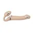 Безремневой страпон с вибрацией Strap-On-Me Vibrating Bendable Strap-On M, телесный - Фото №3