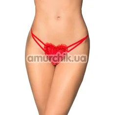 Трусики-стринги с сердечком G-String 2480, красные - Фото №1