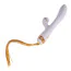 Вибратор с пульсацией и флоггером Lockink Sevanda Clitoris Suction Vibrator With Whip, белый - Фото №1