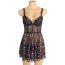 Комплект Star Night Sexy Black Lace Set With Heart Design, чорний: пеньюар + трусики-стрінги - Фото №4