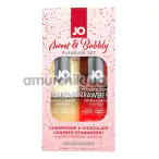 Набір оральних лубрикантів JO Sweet&Bubbly Shampagne & Chocolate Covered Strawberry - Фото №1