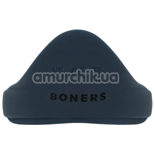 Виброкольцо для члена Boners Vibrating Cockring, синее