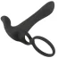 Насадка на пенис с эрекционным кольцом и вибрацией Black Velvets Couple's Vibrator, черная - Фото №2