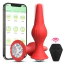Анальна пробка з вібрацією App Controlled Vibrating Butt Plug Rose Vibrating With Remote, червона - Фото №1