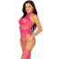 Комбінезон Leg Avenue High Neck Lace Bodystocking, рожевий - Фото №6