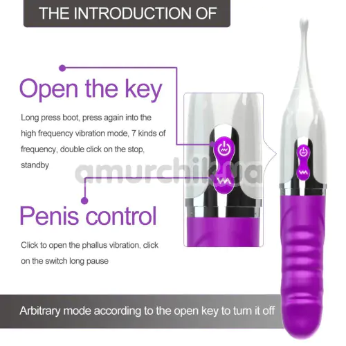 Вібратор Clitoris and Vaginal Stimulator, фіолетовий