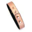 Ошейник с зажимами для сосков Liebe Seele Rose Gold Memory Thin Leather Collar with Nipple Clamps, золото-черный - Фото №3