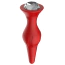 Анальна пробка з вібрацією App Controlled Vibrating Butt Plug Rose Vibrating With Remote, червона - Фото №4