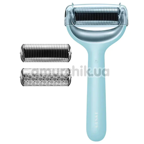 Массажер-роллер для лица и тела с микроиглами Geske MicroNeedle Face & Body Roller 8 in 1, бирюзовый - Фото №1