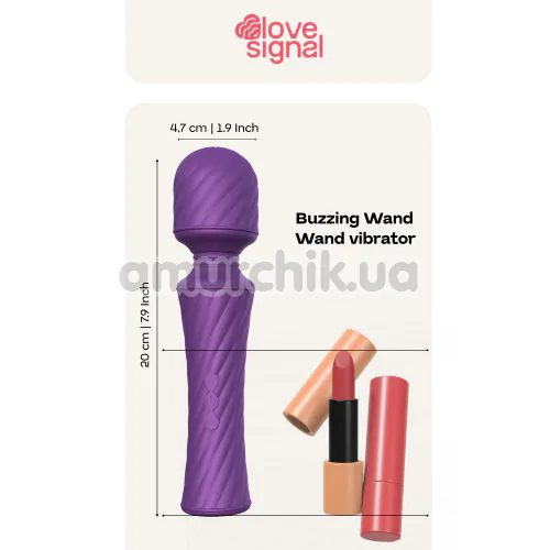Універсальний вібромасажер Love Signal Buzzing Wand, фіолетовий