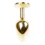 Анальная пробка с розовым кристаллом Exclusivity Jewellery Gold Plug, золотая - Фото №6