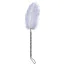 Перышко для ласк DS Fetish Feather Tickler With Long Handle, серое - Фото №1