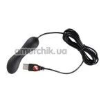 Клиторальный вибратор Black Velvets USB Bullet, черный - Фото №1