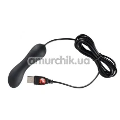 Клиторальный вибратор Black Velvets USB Bullet, черный - Фото №1