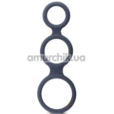 Ерекційне кільце для члена Boners Triple Cock Ring, сіре - Фото №1