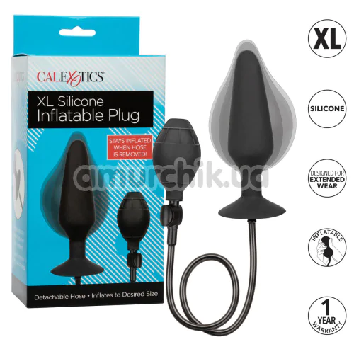 Анальний розширювач Silicone Inflatable Plug XL, чорний