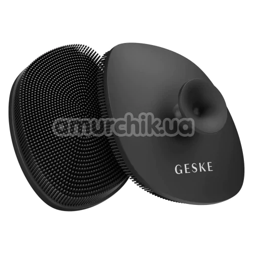 Щетка для лица Geske Facial Brush 4 in 1 Suction Mount, темно-серая - Фото №1
