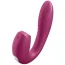 Вибратор с вакуумным стимулятором Satisfyer Sunray, бордовый - Фото №2