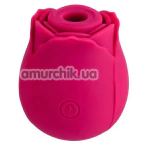 Симулятор орального сексу для жінок з вібрацією Boss Series Rose Massager, бордовий - Фото №1