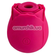Симулятор орального сексу для жінок з вібрацією Boss Series Rose Massager, бордовий - Фото №1