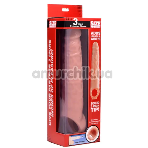 Насадка на пенис Size Matters 3 Inch Extender Sleeve, телесная