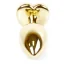 Анальна пробка із рожевим кристалом Exclusivity Jewellery Gold Heart Plug, золота - Фото №3