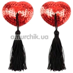 Прикраси для сосків Art of Sex Sparkling Hearts, червоні - Фото №1