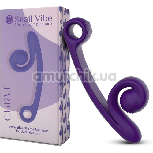 Вибратор для клитора и точки G Snail Vibe Curve, фиолетовый