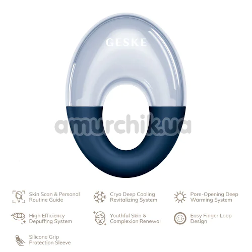 Массажер для глаз Geske Cool & Warm Eye Massager 7 in 1, синий