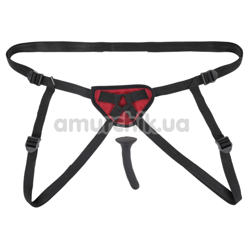 Страпон Sportsheets Saffron Silicone Pegging Kit, чорний